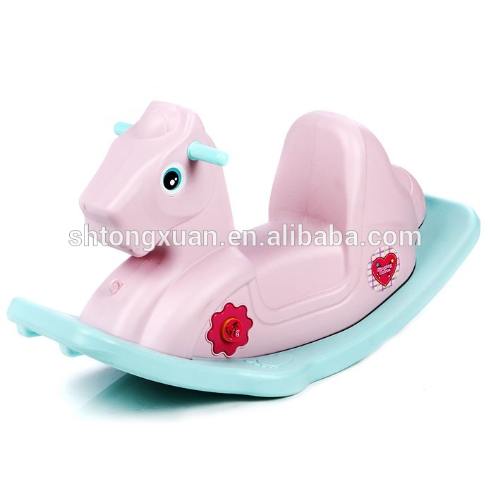 Horse shape plastic rocking toy animal plastic rocking chairs